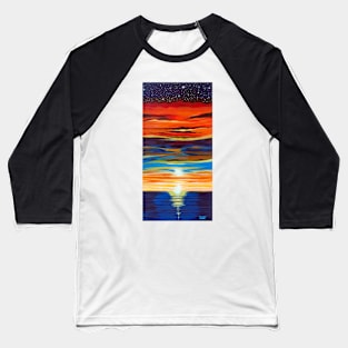 'SUNSET AS A DIVINE GESTURE' (VERSION #2) Baseball T-Shirt